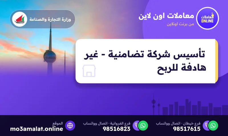 تأسيس شركة تضامنية - غير هادفة للربح