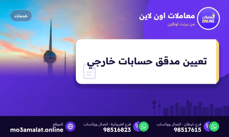 تعيين مدقق حسابات خارجي